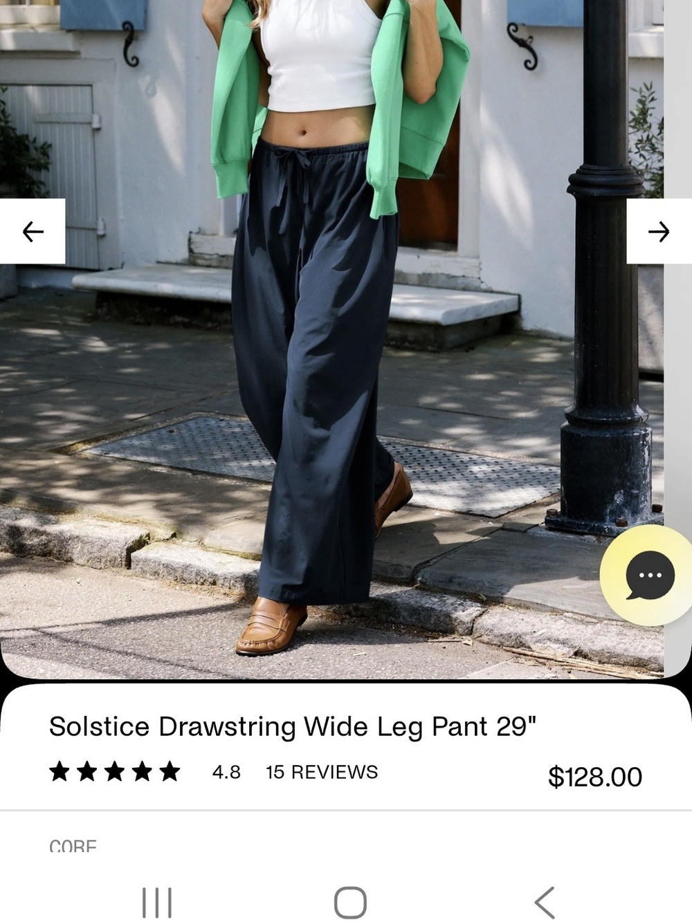 NWT) Navy color Beyond Yoga Wide-Leg Drawstring pants